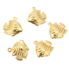 Stainless Steel Small Fish And Shell Pendant Accessories With Electroplating Natural Style