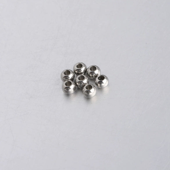 Stainless Steel Smooth Beads Electroplated Jewelry Accessories