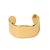 Stainless Steel Smooth Wide Bracelet Electroplated Gold In Vacuum Furnace Simple Geometric Design