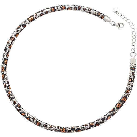 Stainless Steel Snake Bone Chain Women's Personality Animal Pattern Necklace With Electroplating