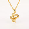 Stainless Steel Snake Cobra Pendant Unisex Necklace With Snake Bone Chain And Animal Zodiac Design Electroplated
