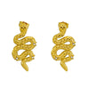 Stainless Steel Snake Earrings Electroplated With Animal Zodiac Style