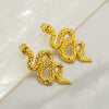 Stainless Steel Snake Earrings Electroplated With Animal Zodiac Style