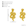 Stainless Steel Snake Earrings Electroplated With Animal Zodiac Style