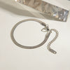 Stainless Steel Snake Flat Chain Bracelet Jewelry