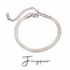 Stainless Steel Snake Flat Chain Bracelet Jewelry