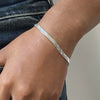 Stainless Steel Snake Flat Chain Bracelet Jewelry