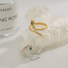 Stainless Steel Snake Geometric Ring Jewelry Electroplated With Gold And Set With Zircon