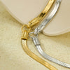 Stainless Steel Snakeshaped Chain 18K Gold Electroplated Women's Fashion Clavicle Necklace