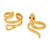 316L Stainless Steel Snakeshaped Geometric Ring Electroplated Hand Jewelry For Women