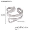 316L Stainless Steel Snakeshaped Geometric Ring Electroplated Hand Jewelry For Women