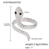 316L Stainless Steel Snakeshaped Geometric Ring Electroplated Hand Jewelry For Women