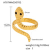 316L Stainless Steel Snakeshaped Geometric Ring Electroplated Hand Jewelry For Women