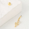 Stainless Steel Snakeshaped Navel Ring With Electroplating For Women