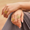316L Stainless Steel Snowflake Czech Rhinestone Jewelry Set With 18K Real Gold Electroplating For Women