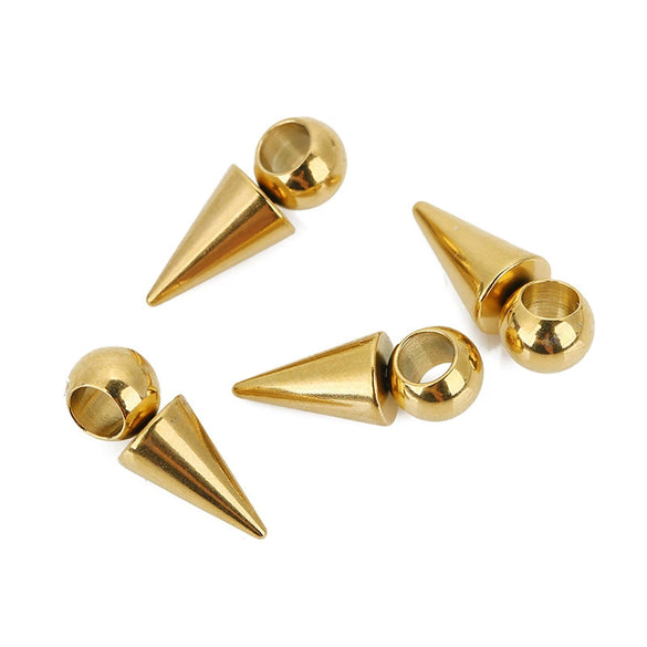 Stainless Steel Spherical Cone Pendant Electroplated Smooth Fine Chain Accessories For Bracelet And Necklace