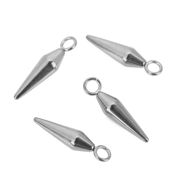Stainless Steel Spherical Cone Pendant Electroplated Smooth Fine Chain Accessories For Bracelet And Necklace