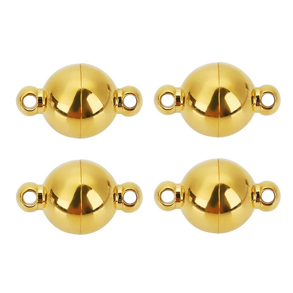 Stainless Steel Spherical Magnetic Buckle Jewelry With Electroplating Treatment