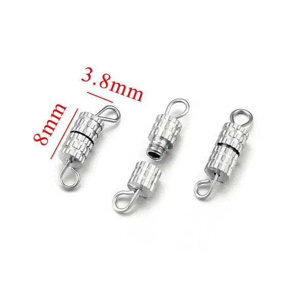 Stainless Steel Spiral Diy Handmade Bracelet Necklace Connecting Buckle Accessories With Electroplating And Round Shape