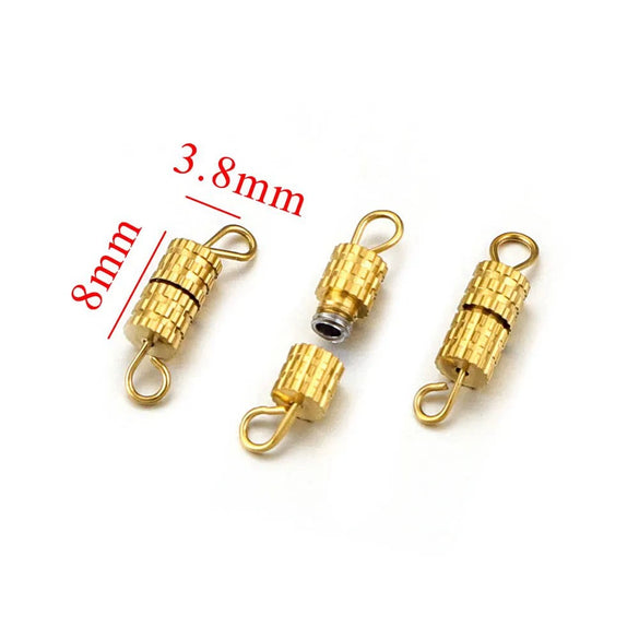 Stainless Steel Spiral Diy Handmade Bracelet Necklace Connecting Buckle Accessories With Electroplating And Round Shape