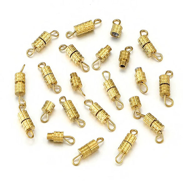 Stainless Steel Spiral Diy Handmade Bracelet Necklace Connecting Buckle Accessories With Electroplating And Round Shape