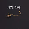 Stainless Steel Split Double Ear Hole Screw Ball Earring With Chain Simple Style