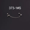 Stainless Steel Split Double Ear Hole Screw Ball Earring With Chain Simple Style