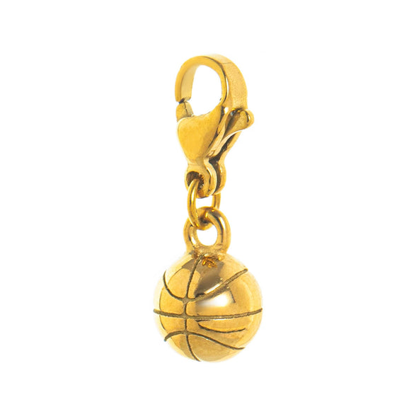 Stainless Steel Sports Barbell Pendant Furnace Vacuum Electroplated 18K Gold Colorpreserving Unisex