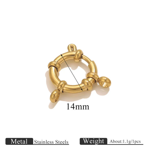 Stainless Steel Spring Buckle Jewelry Accessories Diy Necklace Bracelet 18K Gold Plated Connection Buckle Pendant Buckle