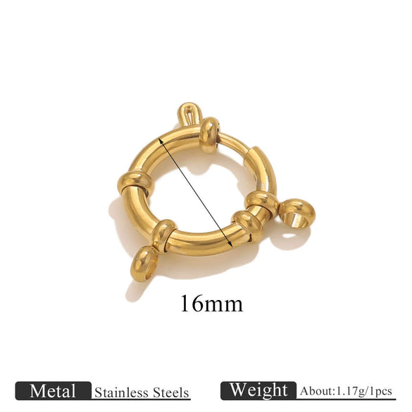 Stainless Steel Spring Buckle Jewelry Accessories Diy Necklace Bracelet 18K Gold Plated Connection Buckle Pendant Buckle