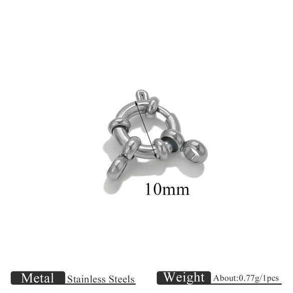 Stainless Steel Spring Buckle Jewelry Accessories Diy Necklace Bracelet 18K Gold Plated Connection Buckle Pendant Buckle
