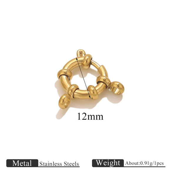Stainless Steel Spring Buckle Jewelry Accessories Diy Necklace Bracelet 18K Gold Plated Connection Buckle Pendant Buckle
