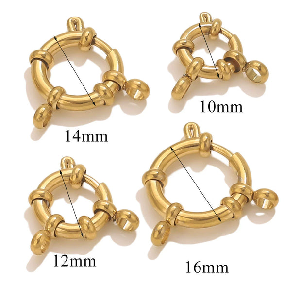 Stainless Steel Spring Buckle Jewelry Accessories Diy Necklace Bracelet 18K Gold Plated Connection Buckle Pendant Buckle