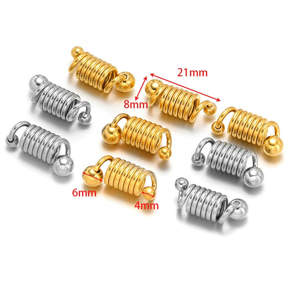 Stainless Steel Spring Pendant Electroplated Jewelry Accessories For Necklace And Bracelet