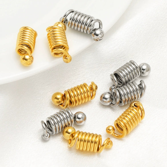 Stainless Steel Spring Pendant Electroplated Jewelry Accessories For Necklace And Bracelet