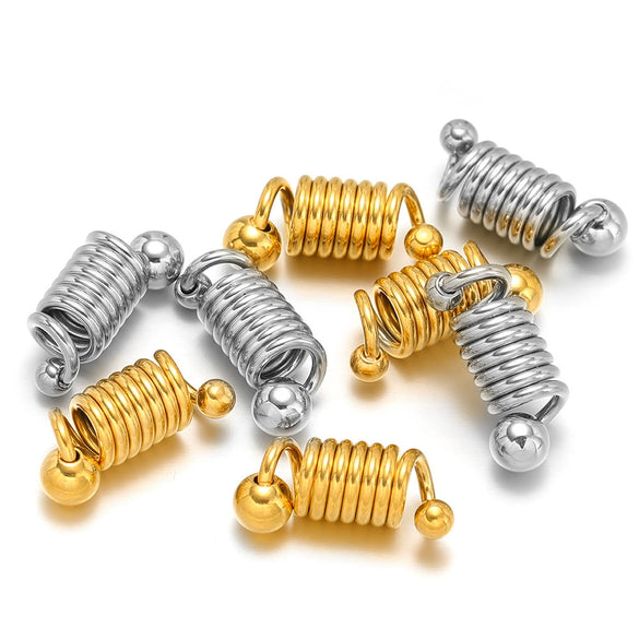 Stainless Steel Spring Pendant Electroplated Jewelry Accessories For Necklace And Bracelet