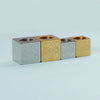 Stainless Steel Square Beaded Loose Beads With Corrosion Pattern And Polished Electroplated Bracelet Necklace Accessories