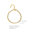 Stainless Steel Square Box Chain 18K Bracelet Electroplated Geometric Style For Men And Women