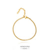 Stainless Steel Square Box Chain 18K Bracelet Electroplated Geometric Style For Men And Women