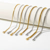 Stainless Steel Square Box Chain 18K Bracelet Electroplated Geometric Style For Men And Women