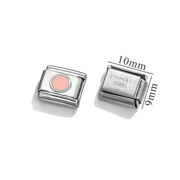 Stainless Steel Square Dot Enamel Elastic Diy Bracelet With Electroplating Fashion Geometric Style