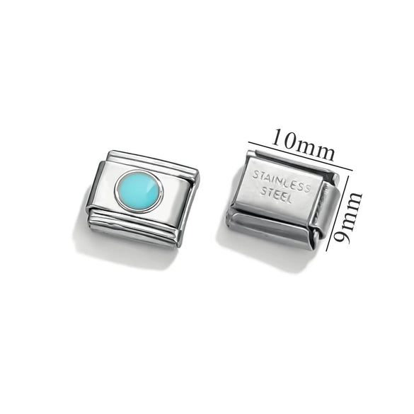 Stainless Steel Square Dot Enamel Elastic Diy Bracelet With Electroplating Fashion Geometric Style
