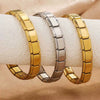 Stainless Steel Square Elastic Stitching Fashion Geometric Electroplated Unisex Bracelet