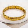 Stainless Steel Square Elastic Stitching Fashion Geometric Electroplated Unisex Bracelet