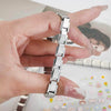 Stainless Steel Square Elastic Stitching Fashion Geometric Electroplated Unisex Bracelet