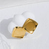 Stainless Steel Square Electroplated Women's Light Luxury Retro Fashion Geometric Ear Jewelry