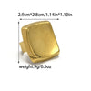 Stainless Steel Square Electroplated Women's Light Luxury Retro Fashion Geometric Ear Jewelry