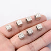 Stainless Steel Square Fashion Beaded Necklace Accessories With Threedimensional English Letters Perforated And Electroplating Process