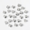 Stainless Steel Square Fashion Beaded Necklace Accessories With Threedimensional English Letters Perforated And Electroplating Process