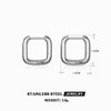 Stainless Steel Square Geometric Electroplated Women's Earrings